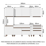 Combo completo de Cocina 260cm Blanco Reims Madesa 05