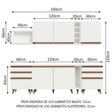 Combo completo de Cocina Madesa Reims 260cm BB 06