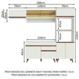 Combo completo de Cocina Madesa Reims 260cm BB 07
