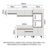 Combo completo de Cocina 260cm Blanco Reims Madesa 08