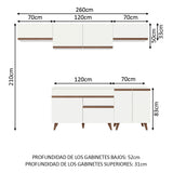 Combo completo de Cocina 260 cm Reims Blanco 10