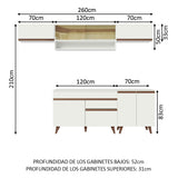 Combo completo de Cocina 260 cm Reims Blanco 11