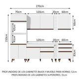 Combo completo de Cocina Madesa Reims 270cm BB 02