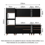Combo completo de Cocina Madesa Reims 270cm NN 02