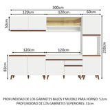 Combo Completo de Cocina 300 cm Blanco Reims Madesa 02