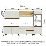 Combo completo de Cocina Madesa Reims 310cm NN