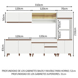 Combo completo de Cocina Madesa Reims 310cm BB 02