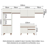 Combo completo de Cocina 330 cm Reims Blanco 01