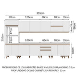 Combo completo de Cocina Madesa Sabrina 355cm BB