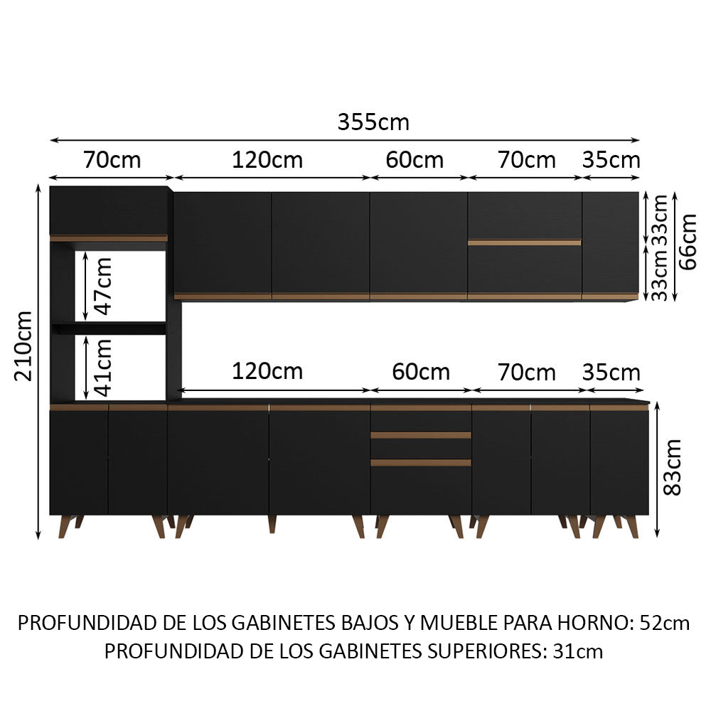 Combo completo de Cocina Madesa Reims Sabrina NM
