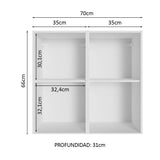 Alacena Gabinete Superior Cocina Madesa Reims 70cm BB 02