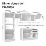 Combo de Cocina 100% MDF 310 cm Smart Blanco 01