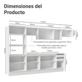 Combo de Cocina 100% MDF 310 cm Smart Blanco 02