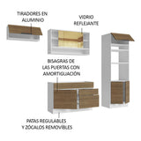 Combo Completo de Cocina 270 cm Blanco/Marrón Stella Madesa 09