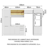Combo Completo de Cocina 330 cm Blanco Stella Madesa 03