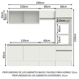 Combo completo de Cocina 240cm Blanco Topazio 05