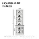 Kit Bajo Mesada + Cristalero 70 cm Vik Blanco 02