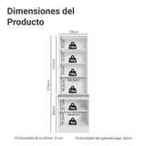 Kit Bajo Mesada + Cristalero 70 cm Vik Blanco/Gris 01