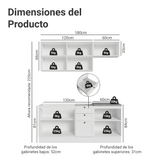 Cocina Compacta 180 cm Vik Blanco 01