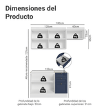 Cocina Compacta 180 cm Vik Blanco/Azul 02