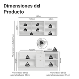 Cocina Compacta 180 cm Vik Blanco 04