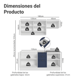 Cocina Compacta 180 cm Vik Blanco/Azul 05