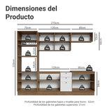 Combo de Cocina 270 cm Vik Marrón/Blanco 01