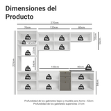 Combo de Cocina 270 cm Vik Blanco/Gris 01