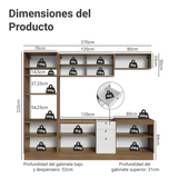 Combo de Cocina 270 cm Vik Marrón/Blanco 02