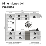 Combo de Cocina 270 cm Vik Blanco/Gris 02