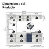 Combo de Cocina 270 cm Vik Blanco/Azul 02