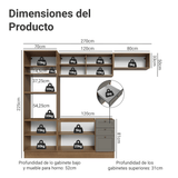 Combo de Cocina 270 cm Vik Marrón/Gris 03