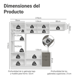 Combo de Cocina 270 cm Vik Blanco/Gris 04