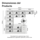Combo completo de Cocina 270 cm Blanco Vik Madesa 05
