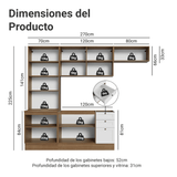Combo completo de Cocina 270 cm Marrón/Blanco Vik Madesa 05