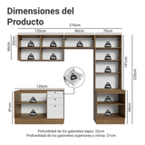 Combo completo de Cocina 270 cm Marrón/Blanco Vik Madesa 06