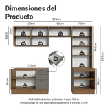 Combo completo de Cocina 270 cm Marrón/Gris Vik Madesa 06
