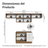 Combo de Cocina 280 cm Vik Marrón/Blanco 01