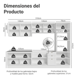 Combo de Cocina 310 cm Vik Blanco 01