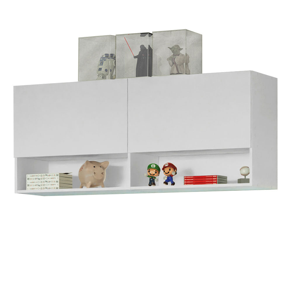 Alacena para Dormitorio con Nicho y Repisa 120 cm Blanco Madesa