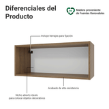 Alacena para Dormitorio 80 cm Nicho Abierto Marrón Neo Madesa