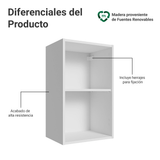 Alacena para Dormitorio 40 cm 2 Nichos Neo Blanco