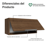 Alacena para Dormitorio 70 cm 1 Puerta Rebatible Marrón Neo Madesa