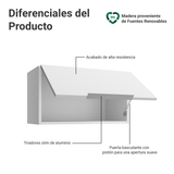 Alacena para Dormitorio 60 cm 1 Puerta Rebatible Neo Blanco