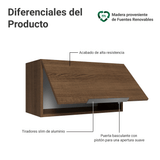 Alacena para Dormitorio 60 cm 1 Puerta Rebatible Marrón Neo Madesa
