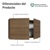 Alacena para Dormitorio 120 cm 2 Puertas Marrón Neo Madesa