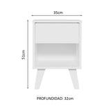 Kit con 2 Mesillas 1 Cajón 3235 Madesa - Blanco