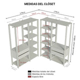 Ropero Placard Guardarropas Madesa Valencia 358cm MN 04