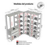 Placard Modulado 247 cm 2 Cajones Valencia Blanco
