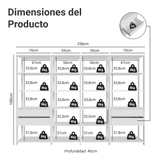Placard Modulado 258 cm 4 Cajones Valencia Blanco 06